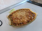 Una foto de tarta salada para celíacos