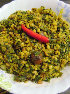 A picture of Methi & Moong Dal Stir Fry.