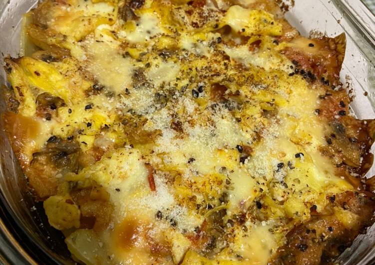 Langkah Mudah untuk Membuat Baked Potato 🥔 Mushroom 🍄 n Mozzarella Cheese 🧀 Anti Gagal