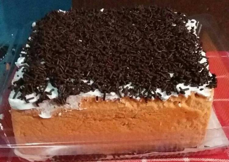 Langkah memasak Bolu kukus rasa jeruk.ala Rumah Ambolay, Enak
