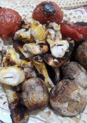 عکسی از دستور جوجه کباب با سس
