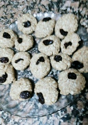 Una foto de Galletas integrales con pasas para diabéticos 🍪💗