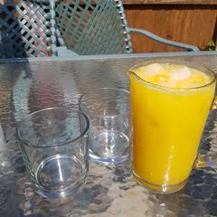 A picture of My Mango & Lemon Refreshing Drink.😀.