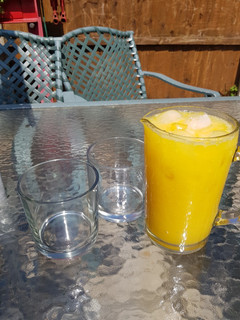 A picture of My Mango & Lemon Refreshing Drink.😀.