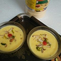 A picture of Gorgeous custard pudding.