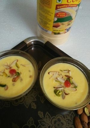 A picture of Gorgeous custard pudding.