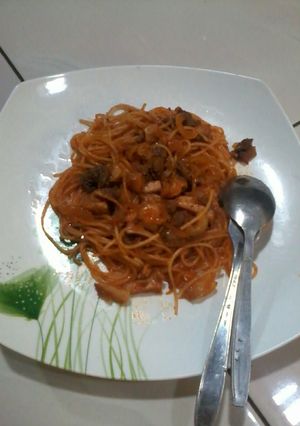 Foto resep Spaghetti Ayam Kampung