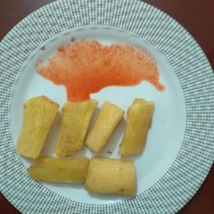 A picture of Fried casava#5orlessingredientschallenge#4wkschallenge.
