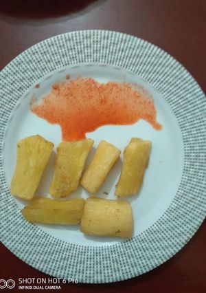 A picture of Fried casava#5orlessingredientschallenge#4wkschallenge.