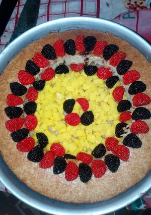Una foto de Torta bizcochuelo confite