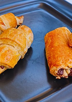 Una foto de Croissants y chocolatines (masa danesa)
