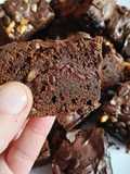 Brownie de mermelada de fresas y pepitas de chocolate (sin gluten)
