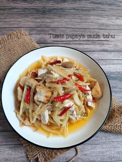 Foto resep Tumis pepaya muda tahu