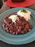 Porotos negros o caraotas con arroz