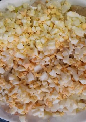 Foto principal de Merluza con vinagreta y huevo cocido
