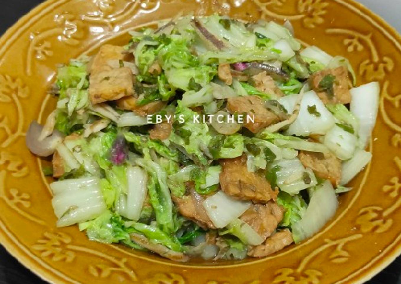 Tumis Sawi Tempe Pedas