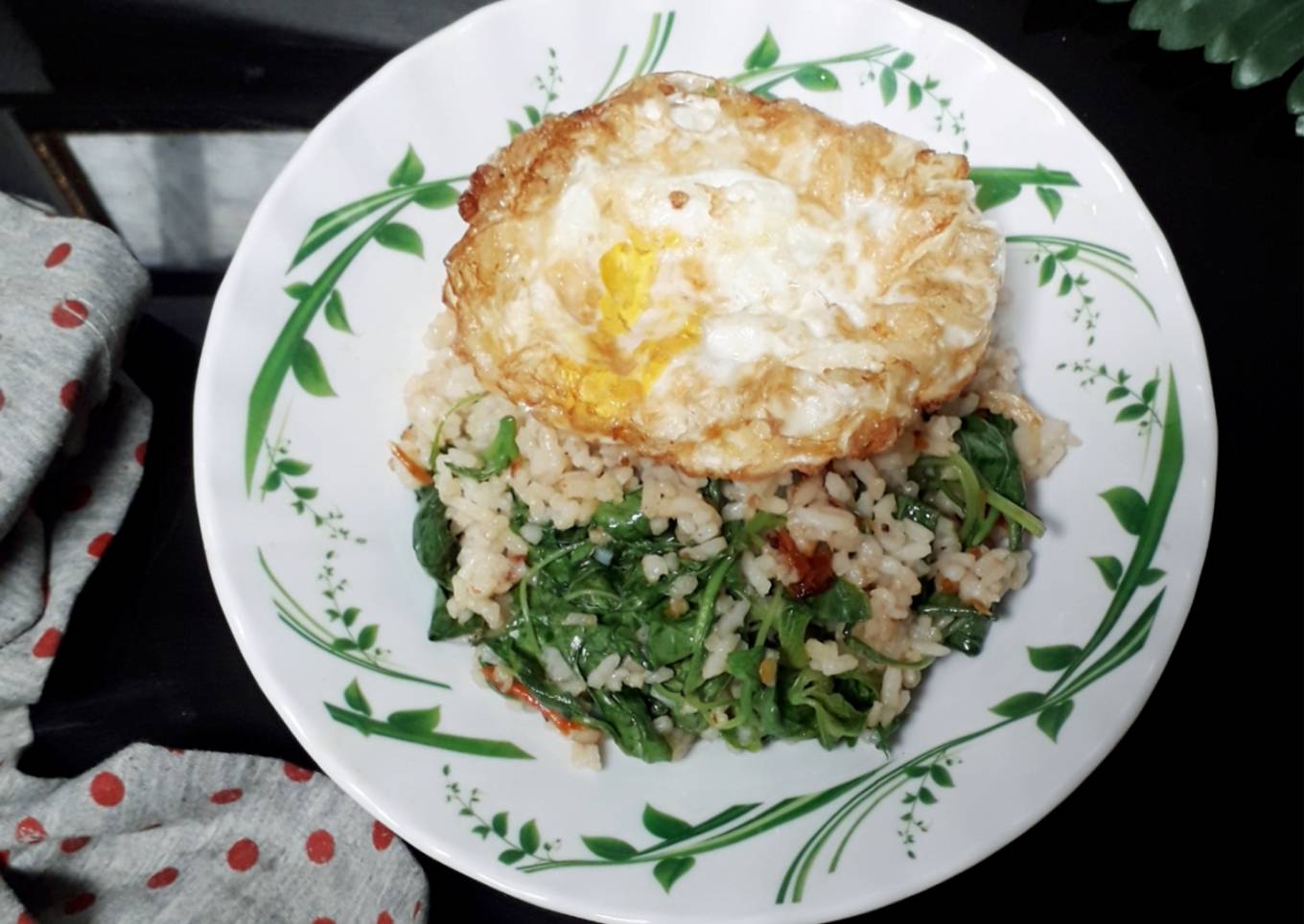 Nasi goreng bayam