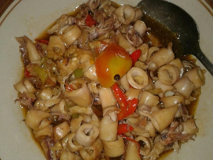 Langkah Mudah untuk Membuat Resep  Cumi asin pedas manis yang Bisa Manjain Lidah, Bisa Manjain Lidah