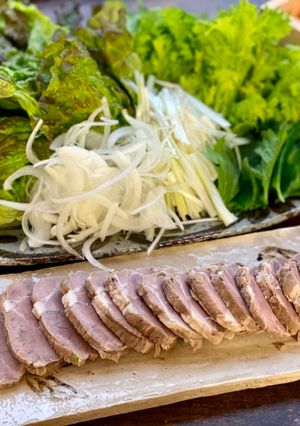 A picture of Boiled Pork with Chili Garlic Miso.