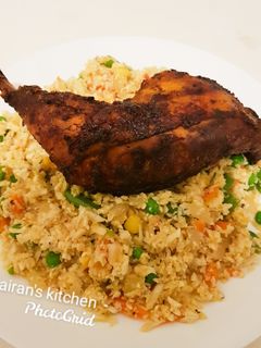 Fried cauliflower and chicken ainihin hoton girkin