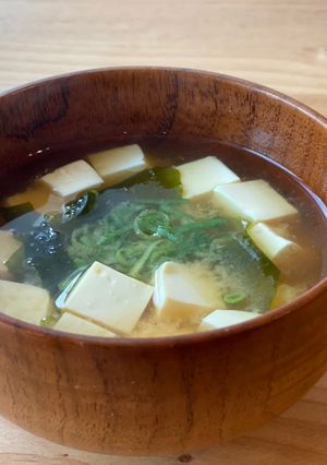 A picture of Japanese Authentic Miso Soup.