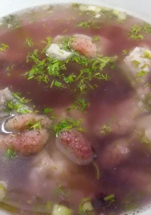 Hình của món Canh sườn chua dâu tằm.