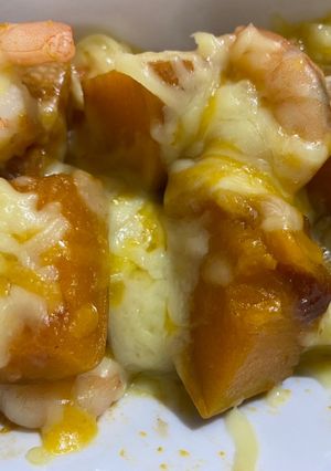 鹹香南瓜蝦仁 的食譜成品照片