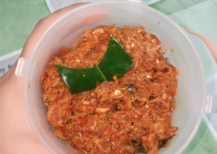 Resep Sambel ebi pedas Anti Gagal