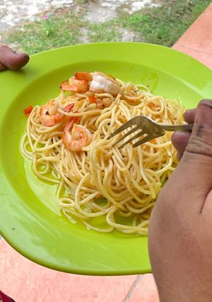 Foto resep Shrimp Spaghetti Aglio e Olio