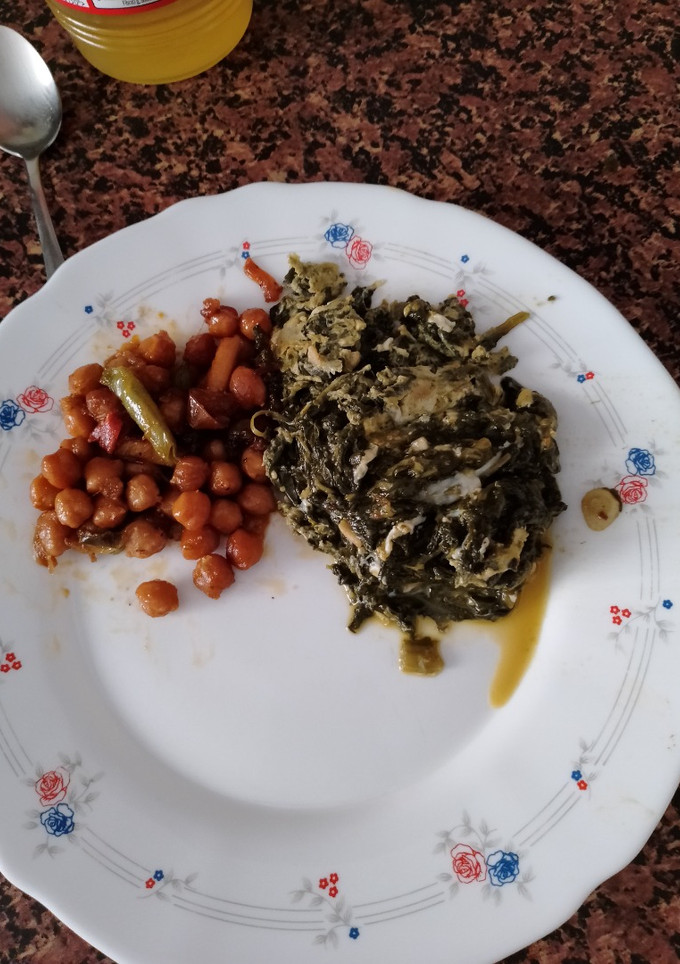 Una foto de Revuelto de espinacas