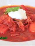 Russian Borscht (Beet & Beef Soup)