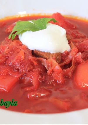 Foto resep Russian Borscht (Beet & Beef Soup)
