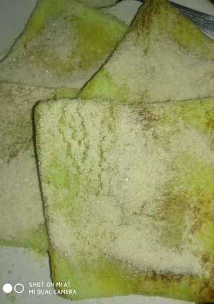 Foto resep Roti bakar matcha
