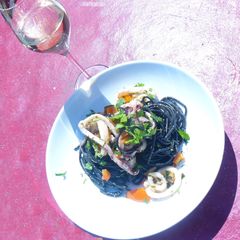 A picture of Black ink squid pasta.