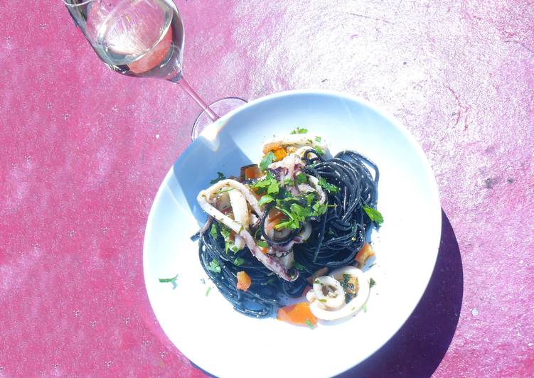 Simple Way to Prepare Super Quick Homemade Black ink squid pasta