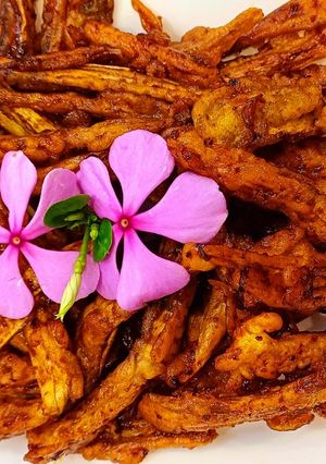 Hình của món Cá cơm chiên sốt cay (món chay).