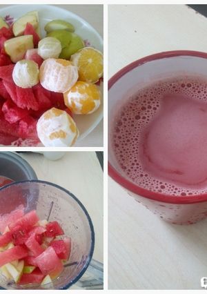 A picture of Watermelon,Appale and lemon Drink.