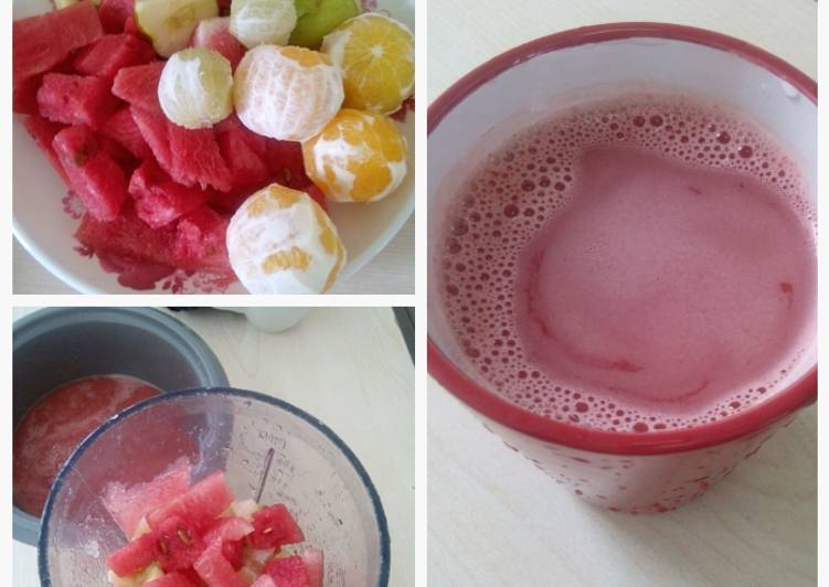 Simple Way to Prepare Speedy Watermelon,Appale and lemon Drink