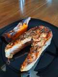 Salmón rosado a la parrilla