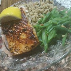 Garlic and Basil Salmon A picture of Garlic and Basil Salmon.