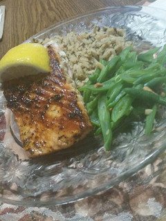 A picture of Garlic and Basil Salmon.