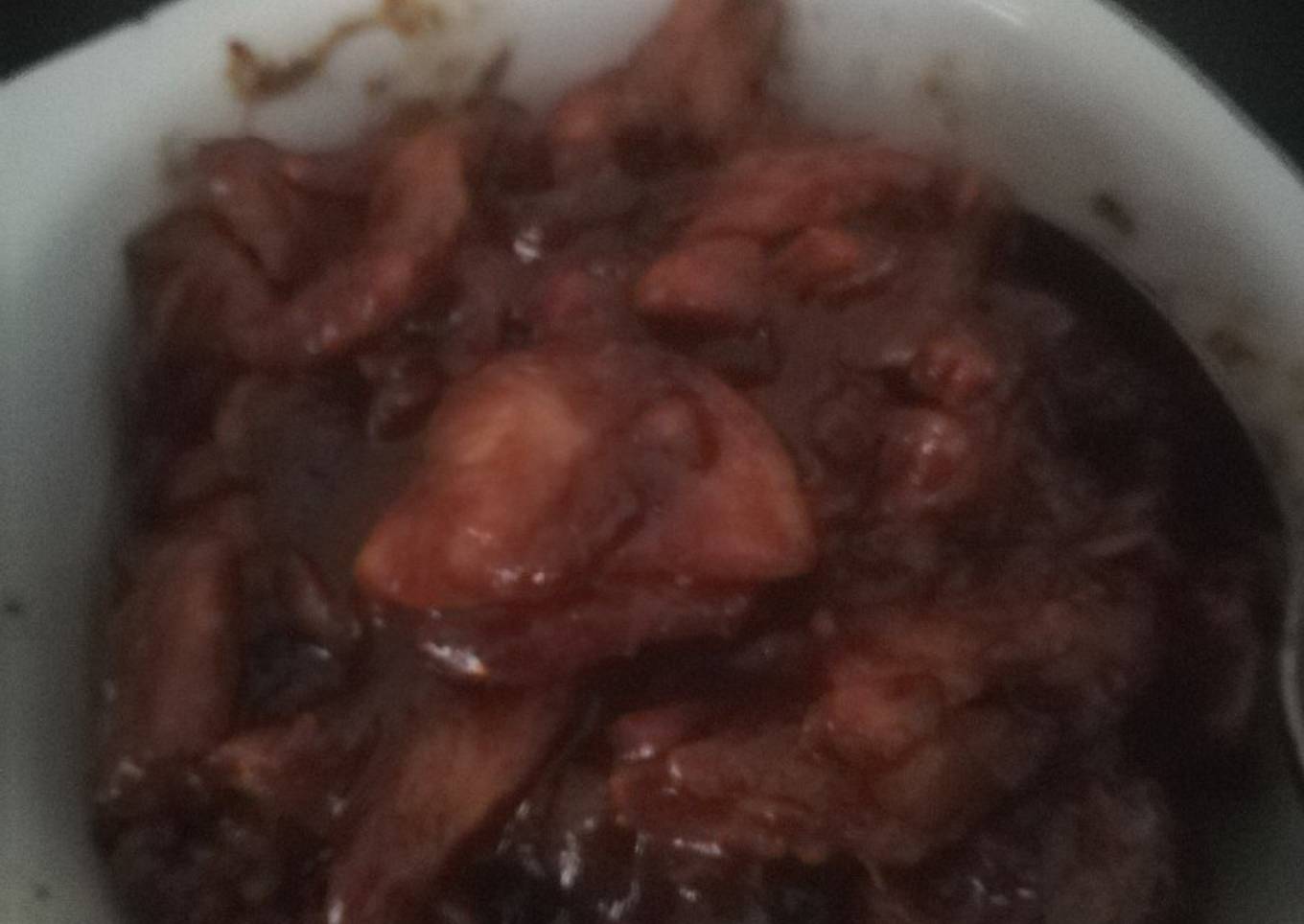 Ayam dalam kicap pedas