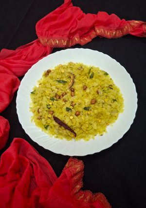 A picture of Poha mixture.