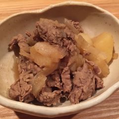 A picture of Nikujaga (beef & potato) 肉じゃが simple way -can make Gluten Free.