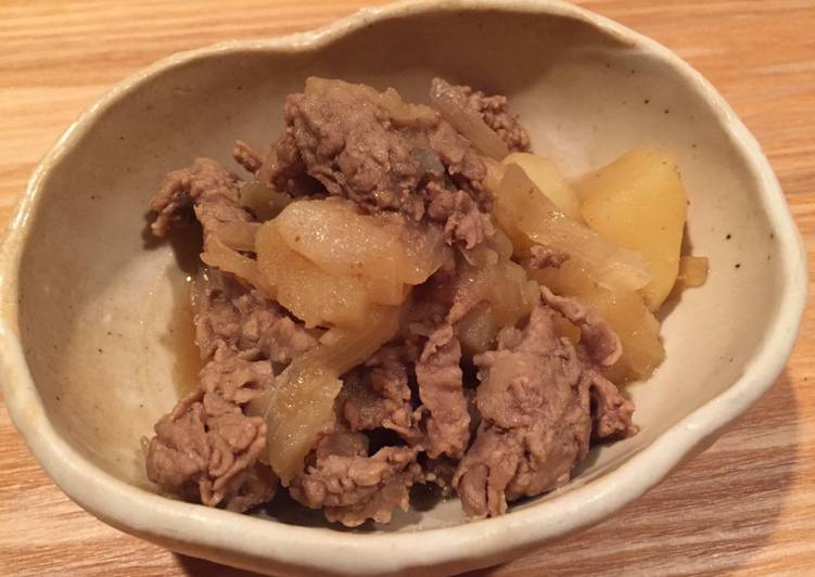 Recipe of Perfect Nikujaga (beef &amp; potato) 肉じゃが simple way -can make Gluten Free