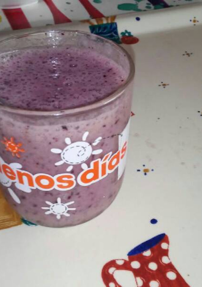 Una foto de Batido de arándanos ❄