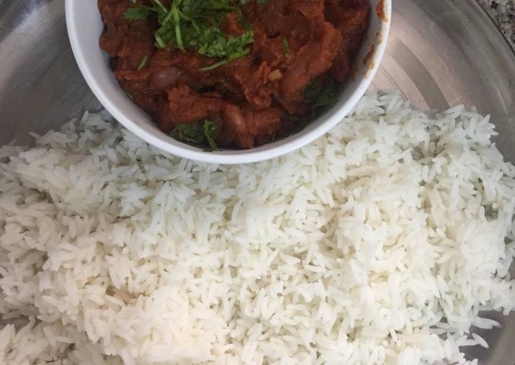 Simple Way to Prepare Homemade Rajma (Kidney beans) and Rice