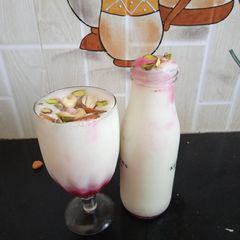 A picture of Almond Kesar Lassi.