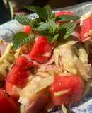 Görögdinnye saláta kecskesajtal