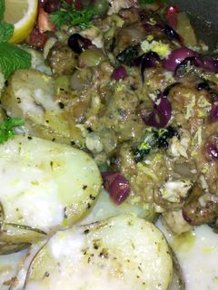 A picture of Grilled Potatoes with Lime Dressing.